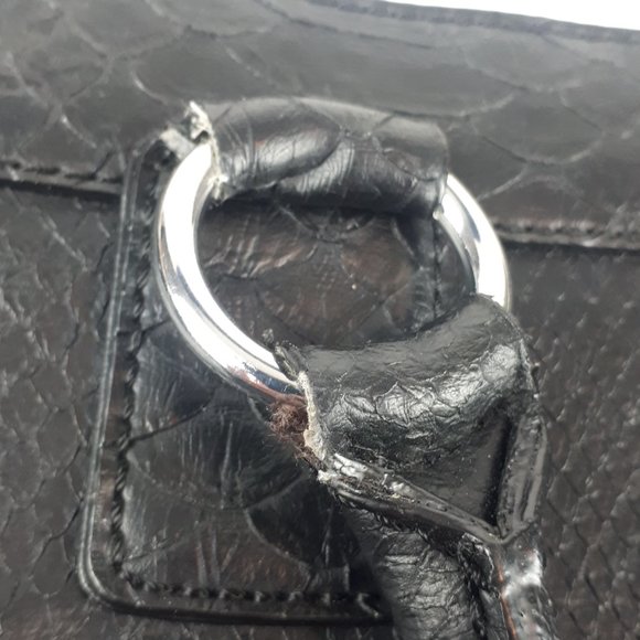 Guess Los Angeles faux reptile print leather handbag - Picture 6 of 9